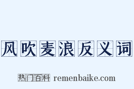 风吹麦浪反义词是什么意思的图片